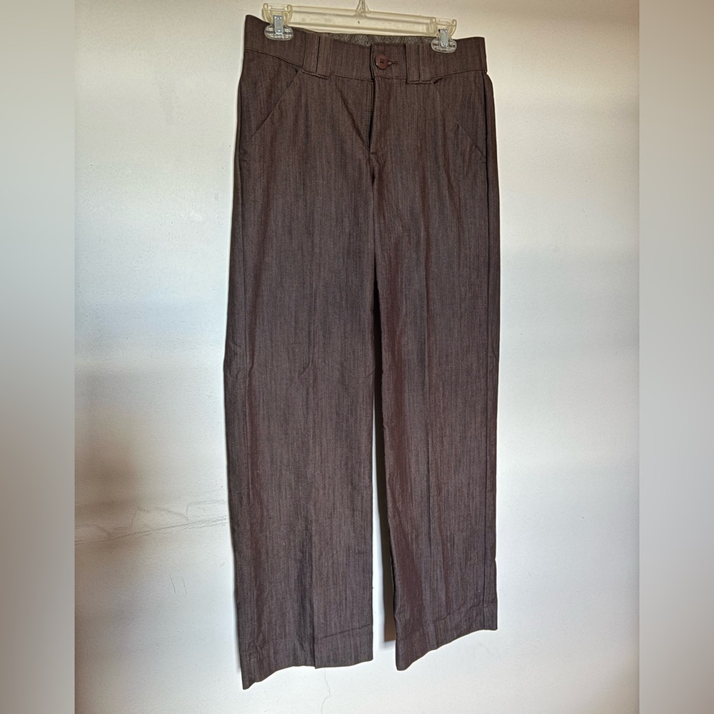 Lee Women’s Dark Heathered Brown Wide Leg Dress Pant